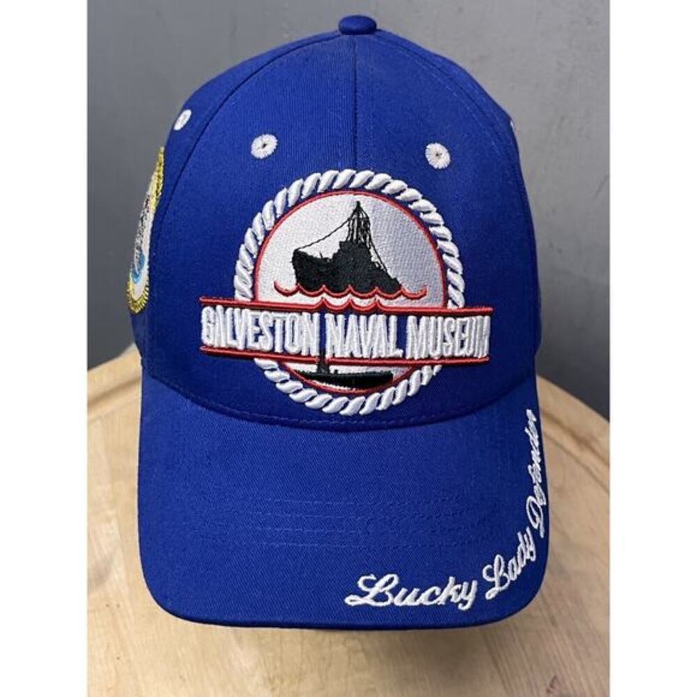 Galveston Naval Museum / Lucky Lady Defender Blue Cap Hat Embroidered Adjustable
